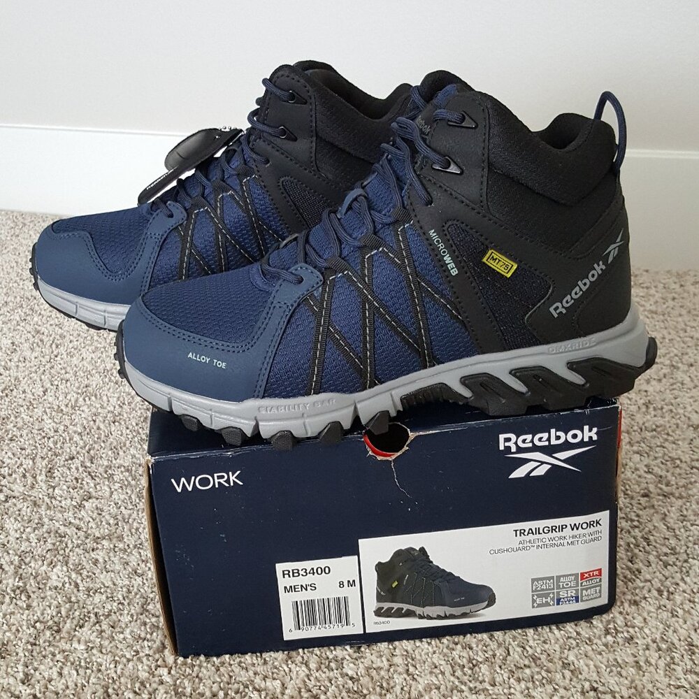 Reebok Alloy Toe Mid Athletic Metguard Work Boot RB3400 9.5 Wide Met Guard
